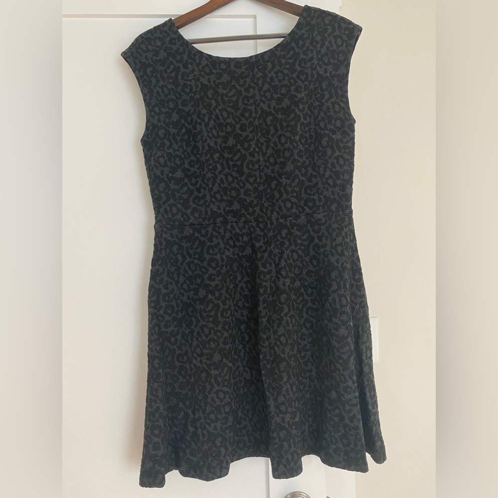 LOFT Cheetah Print Zip Back Dress